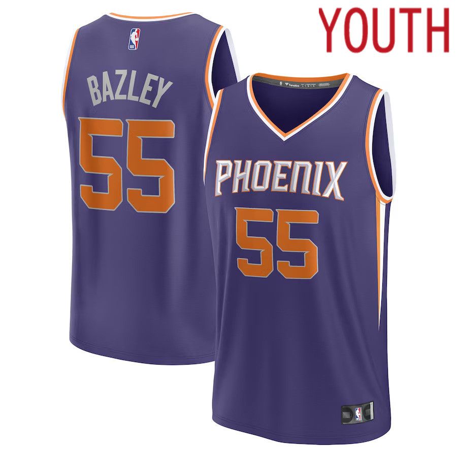 Youth Phoenix Suns #55 Darius Bazley Fanatics Branded Purple Fast Break Player NBA Jersey->customized nba jersey->Custom Jersey